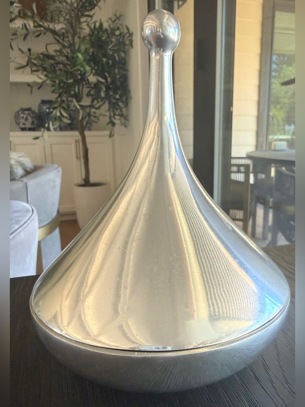 Lunares San Francisco Modernist Sand Cast Aluminum Covered Vessel MCM